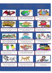 English Worksheet: Since - For - Ago 