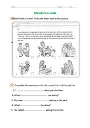 English Worksheet: Present Continuous