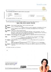 English Worksheet: Job Interview (Present Perfect)