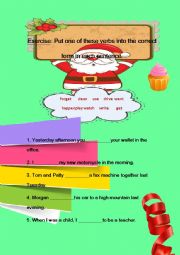 English Worksheet: past tense