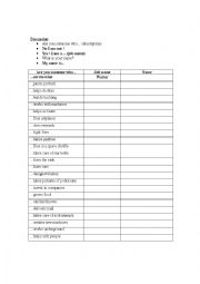 English Worksheet: Job Activity - Do you know someone who w/ discussion pattern