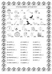 English Worksheet: Its Halloween soon