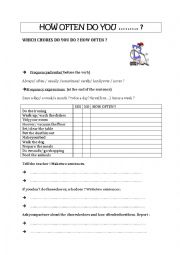 English Worksheet: Chores / How often do you .... ?