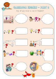 English Worksheet: Classroom English - Part 2 - Worksheet