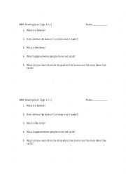 English Worksheet: Quiz 1 for Blink by Malcolm Gladwell