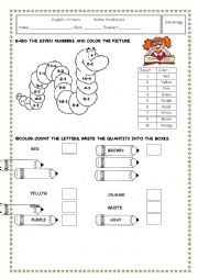 English Worksheet: Maths - DIDATIC SEQUENCE PART 2 - COLORS 