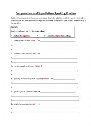 English Worksheet: Comparative and Superlatives speaking practice