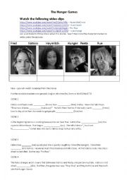 English Worksheet: The Hunger Games - Gerunds & Infinitives