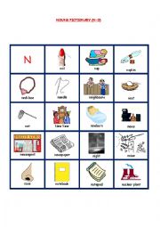 English Worksheet: NOUNS PICTIONARY 7