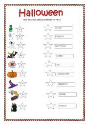English Worksheet: halloween activities