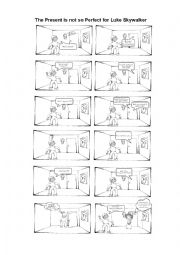 English Worksheet: Introducing the Present Perfect with a comic