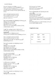 English Worksheet: WILDEST DREAMS