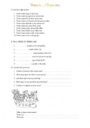 English Worksheet: There is there are