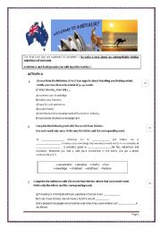 English Worksheet: Task-based test on Travelling and Holidays