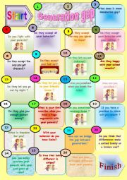 English Worksheet: 9th class discussion /Group session :Module 1 lesson 3 Generation gap