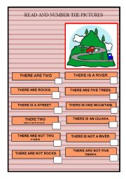 English Worksheet: there is - there are - there is not - there are not 