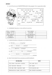 English Worksheet: Simple Present and Continuous