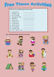 English Worksheet: free time activities