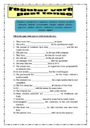 English Worksheet: regular verbs