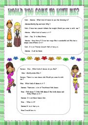English Worksheet: would you?