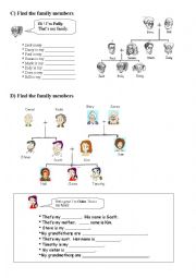 English Worksheet: Family Members Worksheet