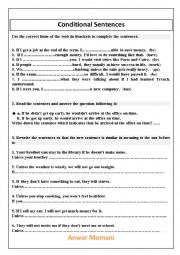 English Worksheet: Conditional sentences 