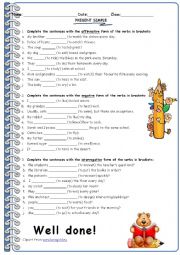 English Worksheet: 5 pages with exercises for Present Simple
