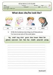 English Worksheet: Physical Description