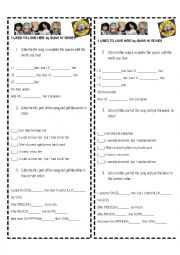 English Worksheet: I used to love her by Guns n Roses