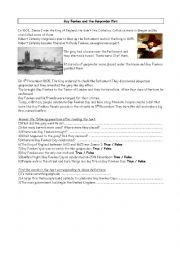 English Worksheet: Guy Fawkes history