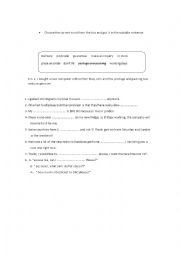 English Worksheet: vocab for intermediate