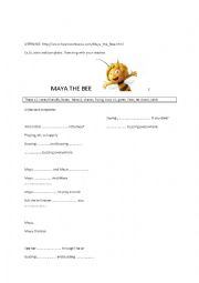 English Worksheet: MAYA THE BEE & HARD - WORKING BEES