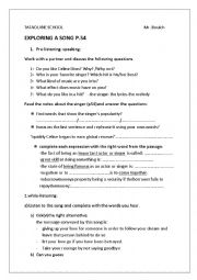 English Worksheet: exploring a song: Immortality by Celine dion