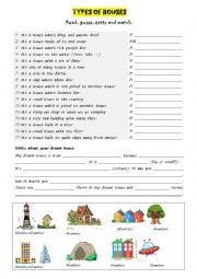 English Worksheet: Types of houses