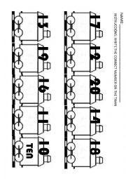 English Worksheet: numbers