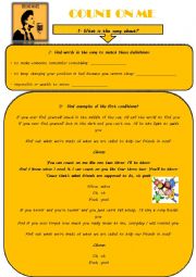 English Worksheet: Count On Me by Bruno Mars