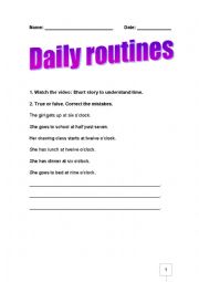 Daily routines