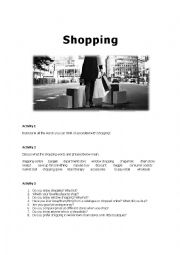 English Worksheet: Shopping (Upper Intermediate or Advanced English learners)