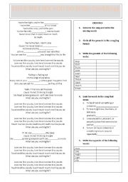 English Worksheet: Song: Love like you do
