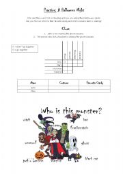 English Worksheet: Halloween Logic Game