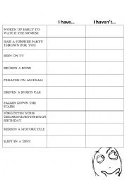 English Worksheet: Present Perfect Questionnaire