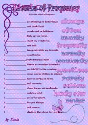 English Worksheet: Adverbs of Frequency