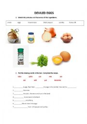 English Worksheet: Recipe 