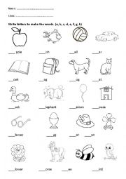 English Worksheet: Alphabets & Counting