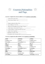 English Worksheet: Nationalities