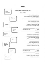 English Worksheet: Drive/Spanish Guitar