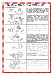 English Worksheet: Nessie, the little monster