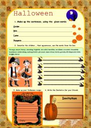 English Worksheet: Holidays: Halloween
