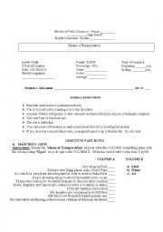 English Worksheet: English Test 2015