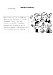 English Worksheet: Classroom objects